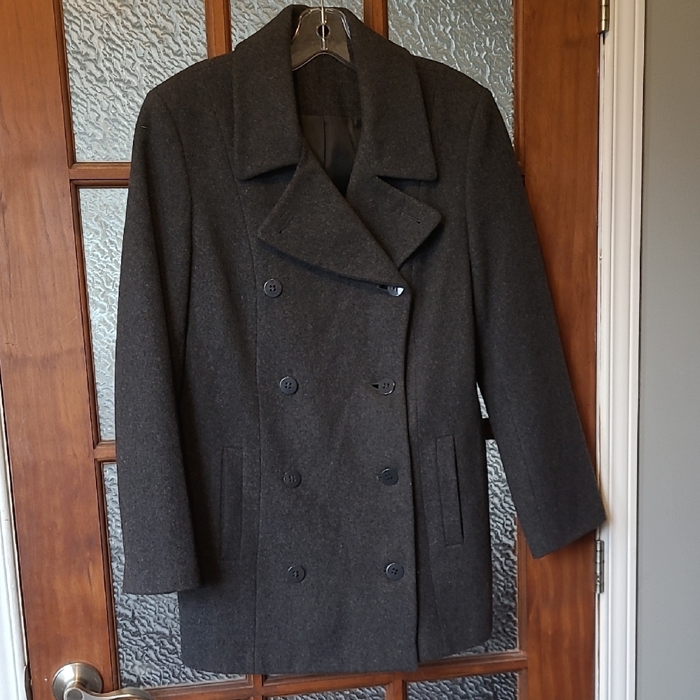 Reitmans Women's wool Gray Double-Breasted Coat size 7